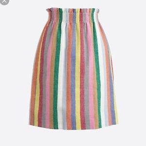 J.Crew Linen Candy Stripe Skirt. size 6